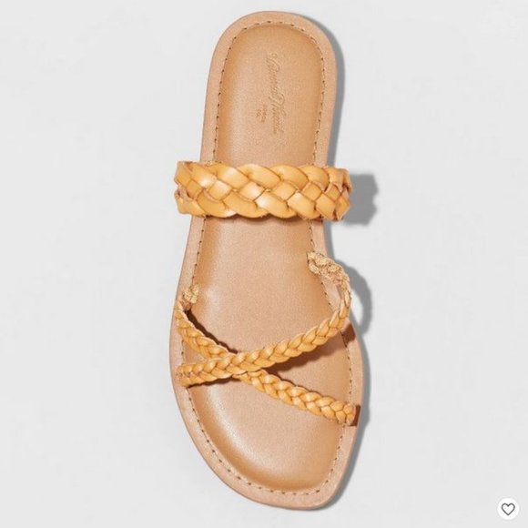Women's Hilda Braided Strappy Footbed Sandals - Universal Thread™ Cognac - Picture 4 of 6